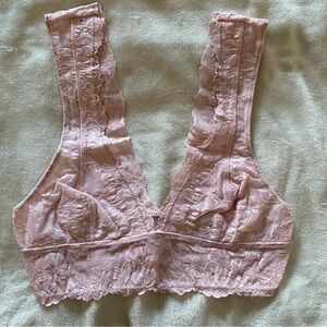Intimately Free People Pink Lace Bralette | XS